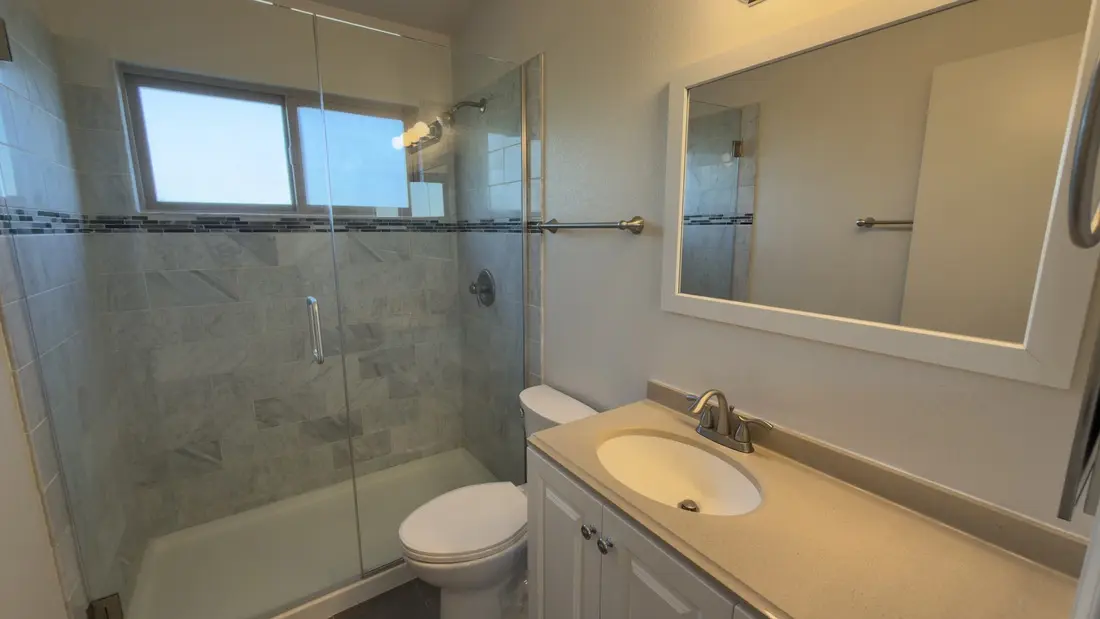 Full bath with glass shower