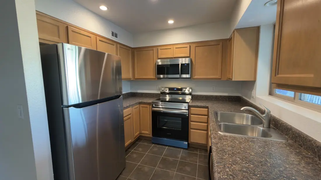 Kitchen with stainless appliances
