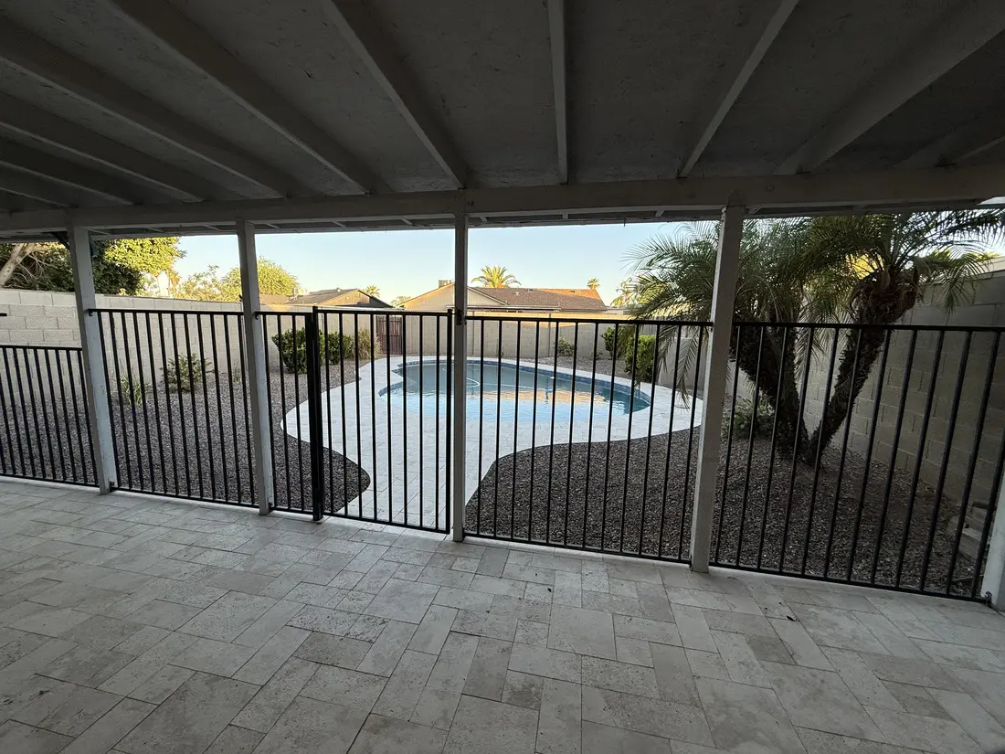 Covered patio over the pool